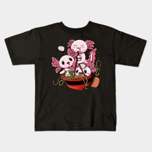 Ramen Axolotl Kids T-Shirt